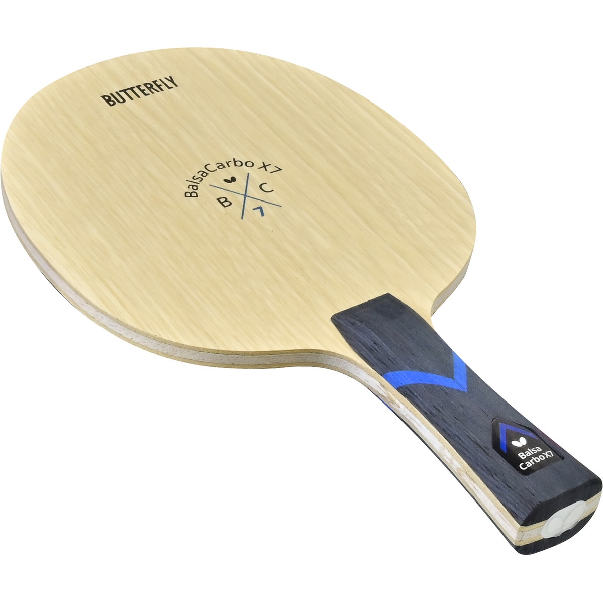 BalsaCarbo X7 22 Blade: Diagonal View of the Anatomic Handle Type